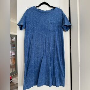 Old Navy Blue Mineral-Wash T-Shirt Dress